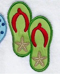 Avanti Beach Mode Flip-Flop Motif Cotton Hand Towel, 16" x 28"