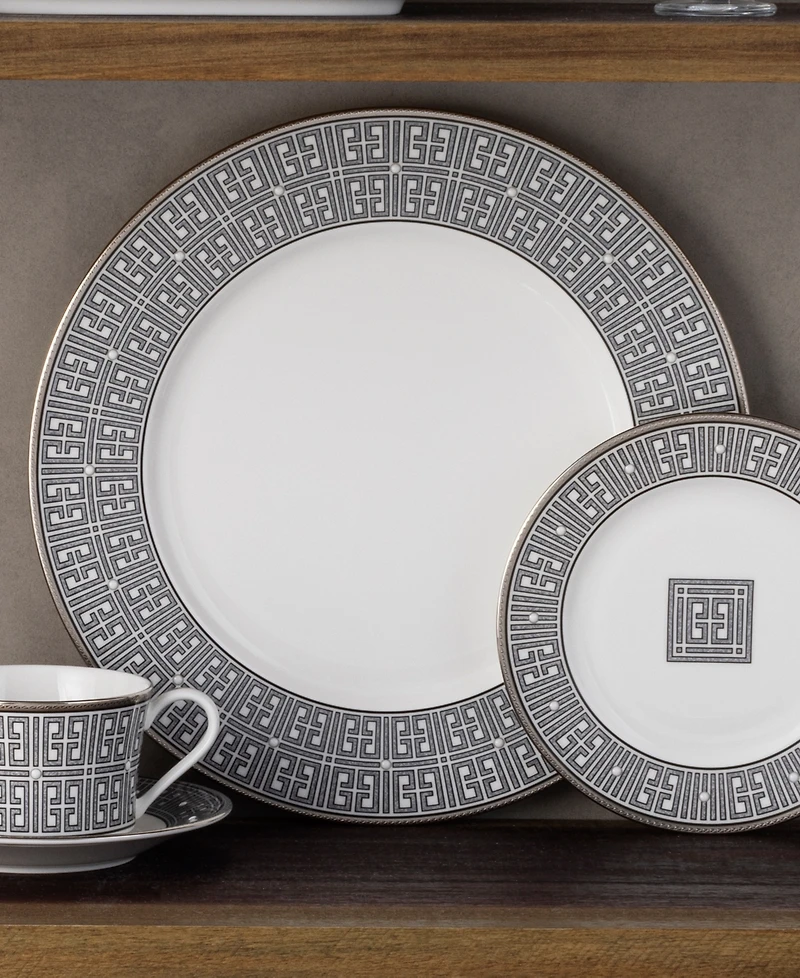 Noritake Infinity Graphite 4 Piece Dinner Plate Set, Service for 4