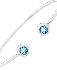 Blue Topaz Open Cuff Bracelet (2-1/10 ct. t.w.) Sterling Silver (Also Available Opal, Ruby, and Amethyst)