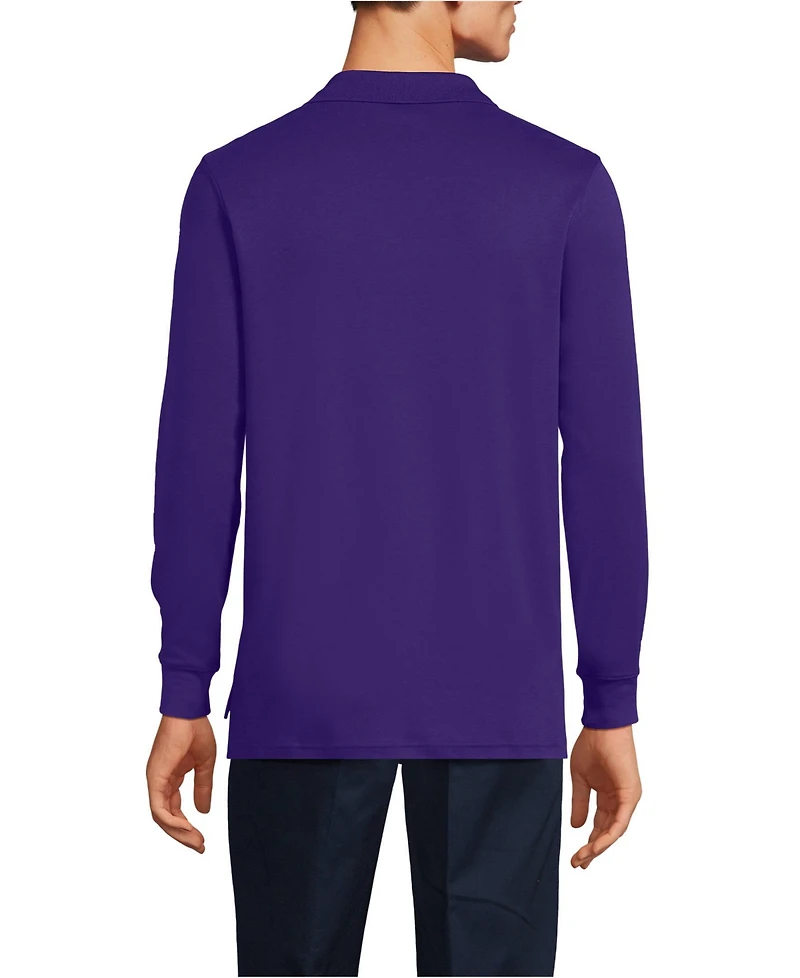Lands' End Men's Long Sleeve Interlock Polo Shirt