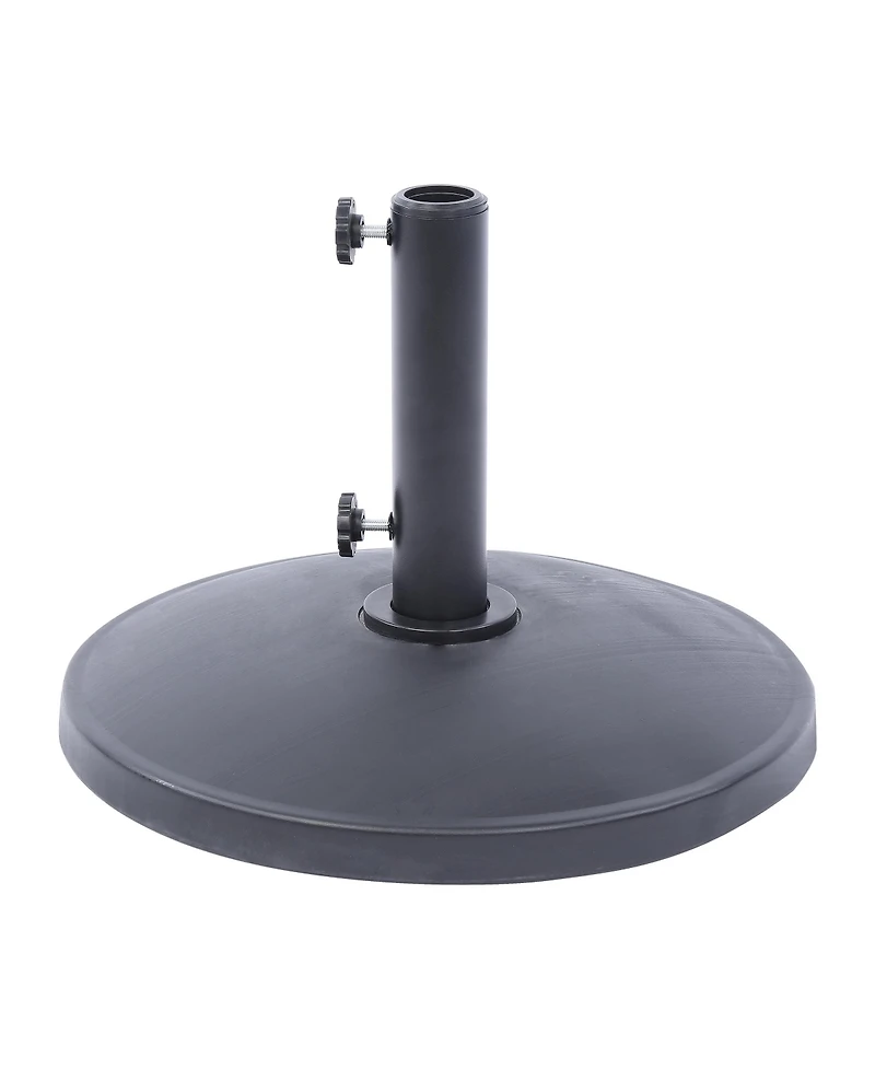 9 Ft Outdoor Patio Market Table Umbrella with Round Resin Base