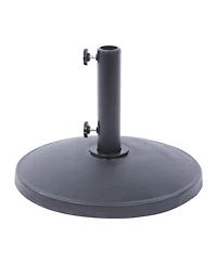 9 Ft Outdoor Patio Market Table Umbrella with Round Resin Base