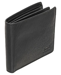 Mancini Men's Buffalo Rfid Secure Center Wing Wallet with Coin Pocket