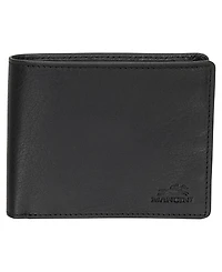 Mancini Men's Buffalo Rfid Secure Left Wing Billfold Wallet