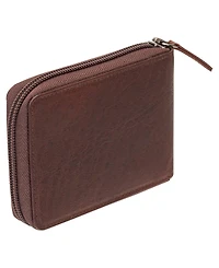 Mancini Men's Buffalo Rfid Secure Zippered Billfold Wallet with Removable Passcase