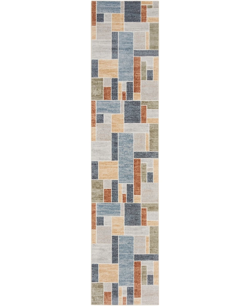Nourison Home Astra Machine Washable ASW09 2'2" x 8' Runner Area Rug