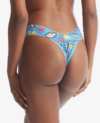 Hanky Panky Women's Printed Daily Lace Original Rise Thong Underwear
