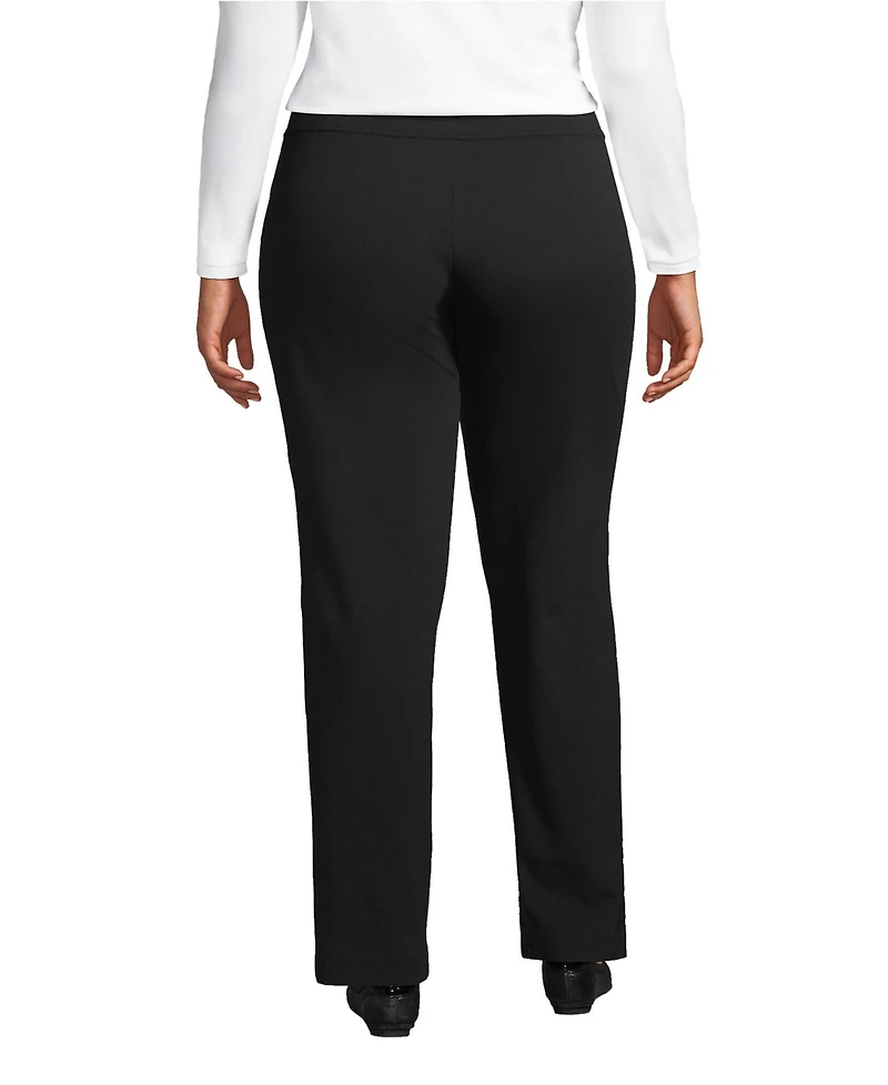 Lands' End Plus Starfish Mid Rise Straight Leg Pants