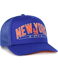 Men's '47 Brand Royal New York Mets Backhaul Foam Trucker Snapback Hat