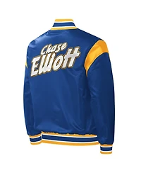 Men's Starter Royal Chase Elliott Force Play Full-Snap Varsity Jacket
