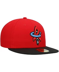 Men's New Era Red Rocket City Trash Pandas Authentic Collection Team Alternate 59FIFTY Fitted Hat