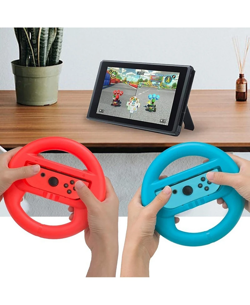Steering Wheel for Nintendo Switch Joy-Cons in Red