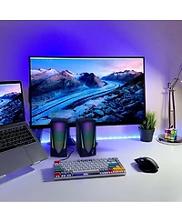 beFree Sound 2.0 Computer Gaming Speakers with Led Rgb Lights