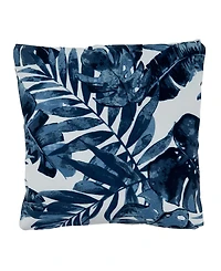 Saro Lifestyle Tropical Leaf Indoor/Outdoor Decorative Pillow, 17" x 17"