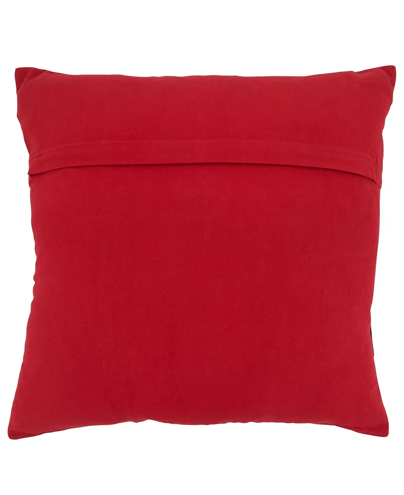 Saro Lifestyle Santa's Belt Decorative Pillow, 18" x 18"