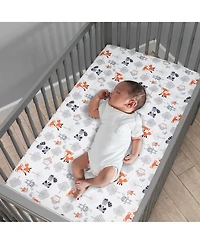 Bedtime Originals Woodland Friends 3-Piece Animals Mint/Gray Crib Bedding Set