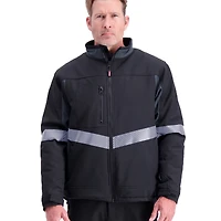 RefrigiWear Men's Enhanced Visibility Insulated Softshell Jacket - High-Vis Winter Work Coat