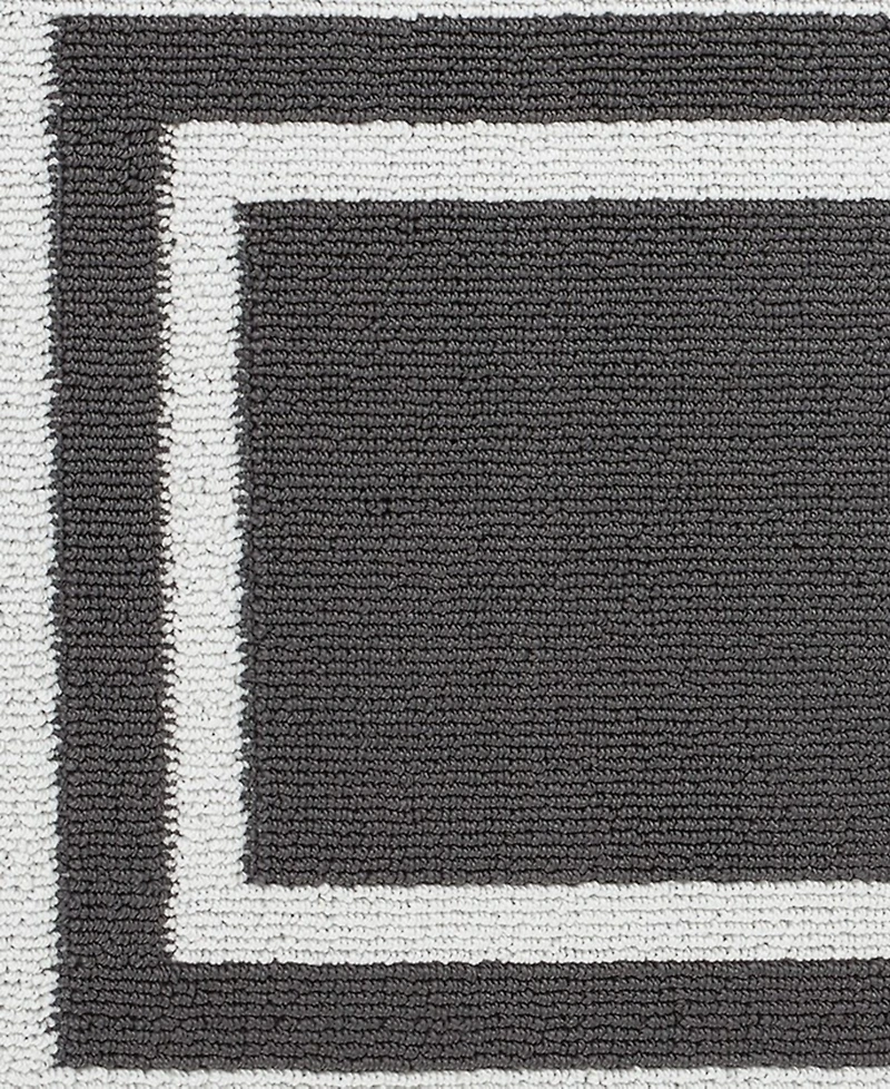 Jean Pierre Double Line Border Tufted - Machine Washable Runner Rug