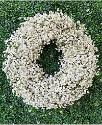 GreenishBlu Fresh Real Babies Breath Spring Wreath