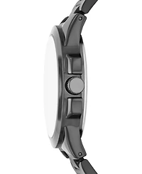 Folio Men's Three Hand Gunmetal 43mm Watch, Bracelet and Bottle Opener Gift Set, 3 Pieces
