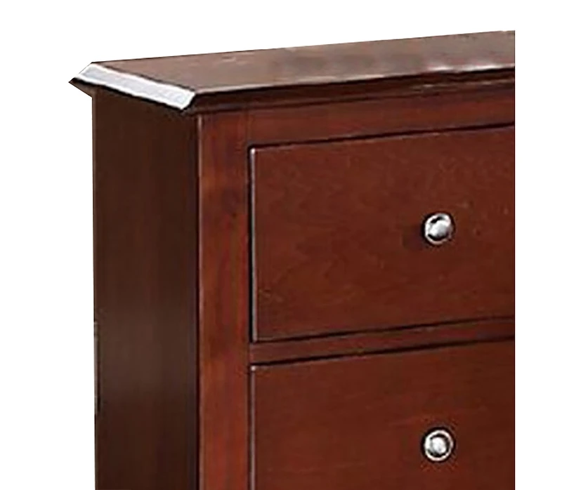 Streamdale Selma Nightstand With 2 Drawers Storage In Brown Finish