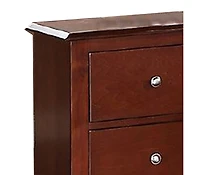 Streamdale Selma Nightstand With 2 Drawers Storage In Brown Finish