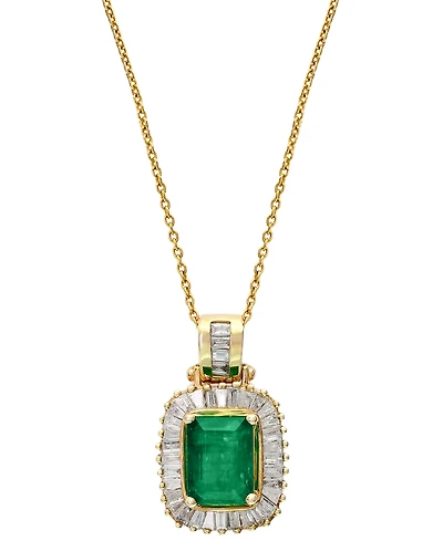 Effy Emerald (1-3/8 ct. t.w.) and Diamond (1/2 ct. t.w.) in 14k Gold