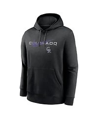 Men's Nike Black Colorado Rockies Swoosh NeighborHOOD Pullover Hoodie