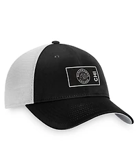 Men's Fanatics Black, White Chicago Blackhawks Authentic Pro Trucker Snapback Hat