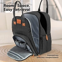 KeaBabies Rove Diaper Bag with Changing Pad, Waterproof Baby Bag, Travel