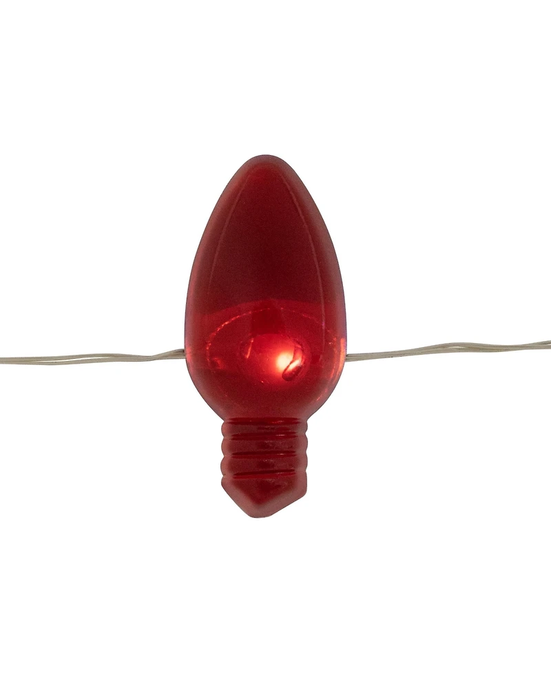 20-Count Patriotic Americana Retro Style Bulb Led Fairy Lights 6.25' Copper Wire