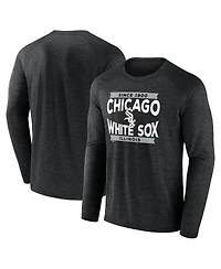 Men's Fanatics Black Chicago White Sox Heroic Play Raglan Long Sleeve T-shirt