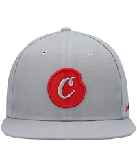 Men's Cookies Gray C-Bite Solid Snapback Hat