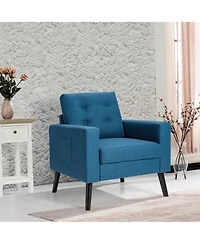 Costway Modern Accent Armchair Upholstered Single Sofa Chair