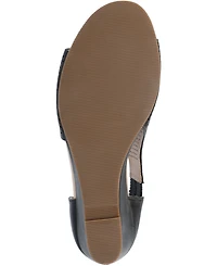 Journee Collection Women's Aretha Perforated Peep Toe Wedge Sandals