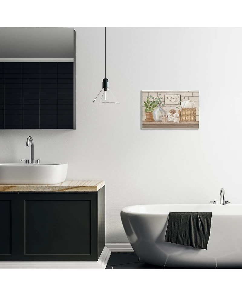 Stupell Industries Relax Uplifting Bathroom Scene Wall Plaque Art
