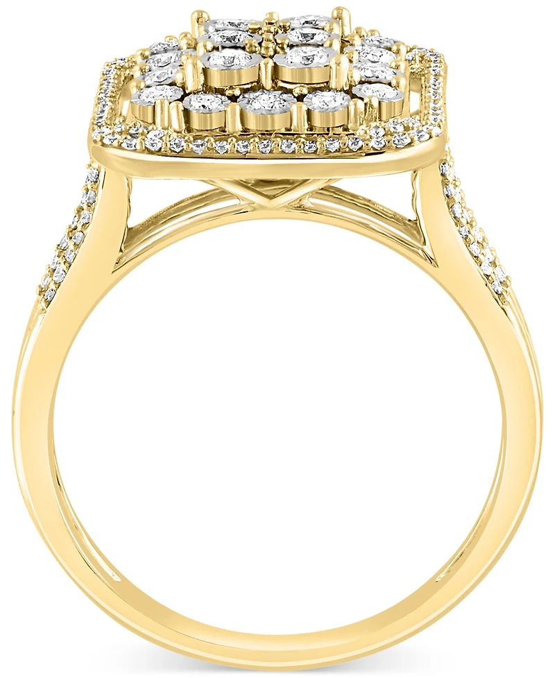 Effy Diamond Rectangle Cluster Split Shank Ring (1/2 ct. t.w.) in 14k Gold