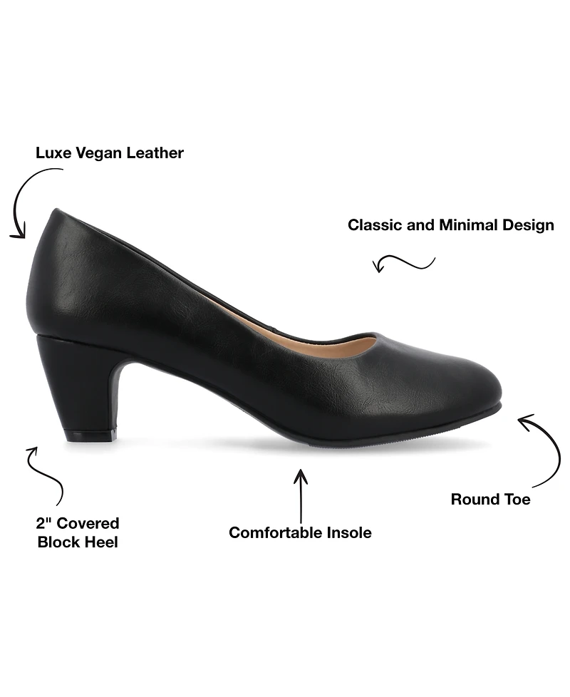 Journee Collection Women's Luu Round Toe Pumps