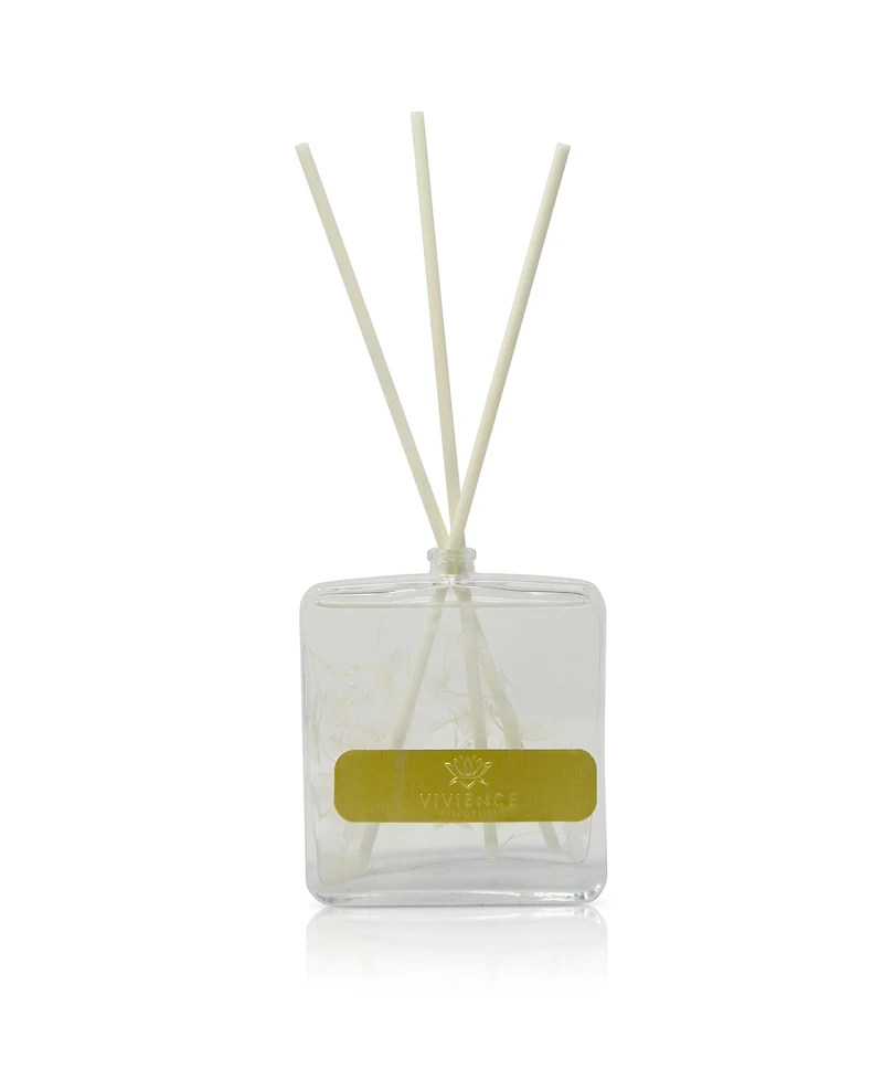 Bottle Diffuser with Flower Design and Reeds, "Cold Water" Scent