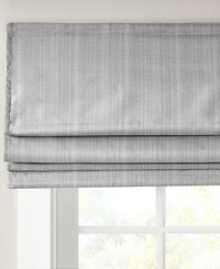 Madison Park Basketweave Blackout Cordless Roman Shade, Single Panel for Bedroom, Thermal Insulated Window Blind Treatment for Living Room, Width 27 l