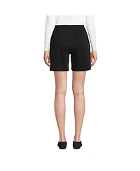 Lands' End Petite Sport Knit High Rise Elastic Waist Shorts