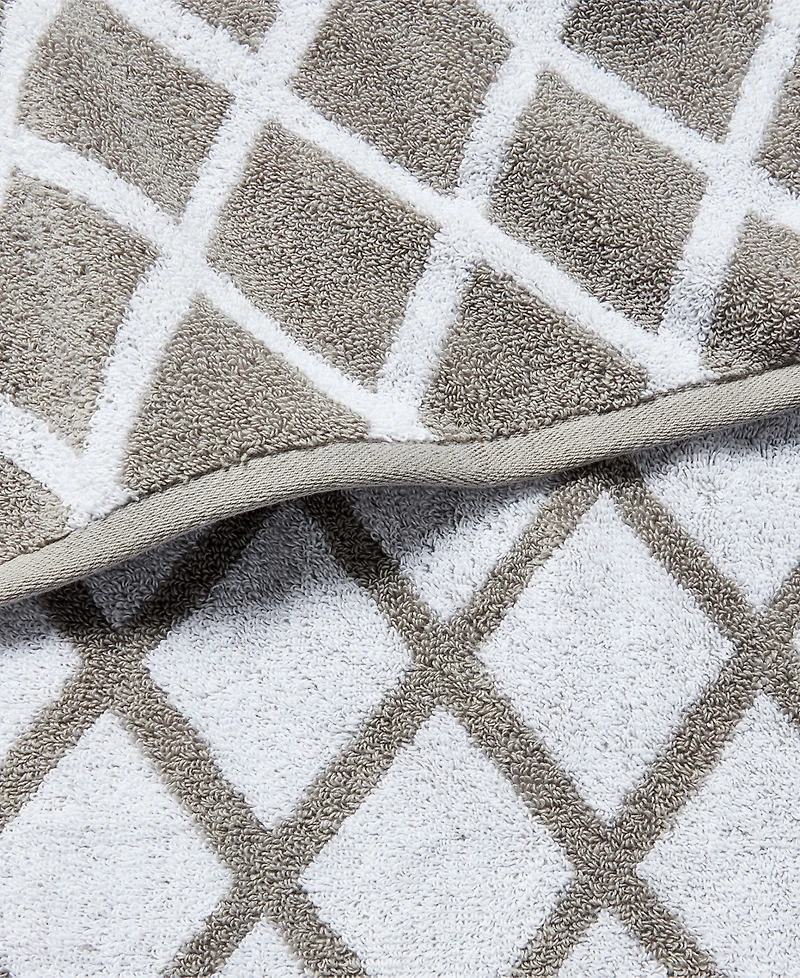 Lauren Ralph Sanders Diamond Cotton Washcloth, 13" x