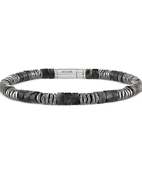Bulova Men's Marine Star Beaded Bracelet in Sterling Silver