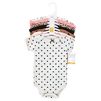 Hudson Baby Girls Cotton Bodysuits 7-Pack