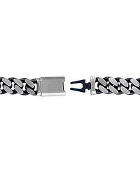 Bulova Men's Classic Curb Chain Bracelet in Blue-Plated Stainless Steel