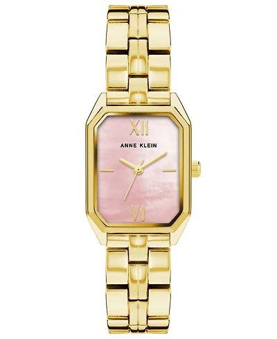 Anne Klein Women's Three Hand Quartz Gold-Tone Alloy Link Bracelet Watch, 24mm