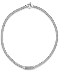 Diamond Mesh Collar Necklace in 14k Gold and Sterling Silver (1/4 ct. t.w.)