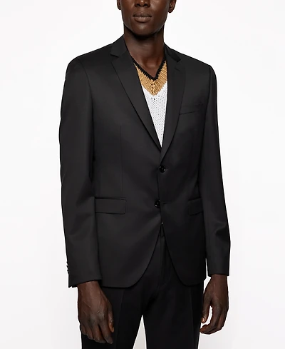 Boss by Hugo Men's Virgin-Wool Extra-Slim-Fit Suit Jacket
