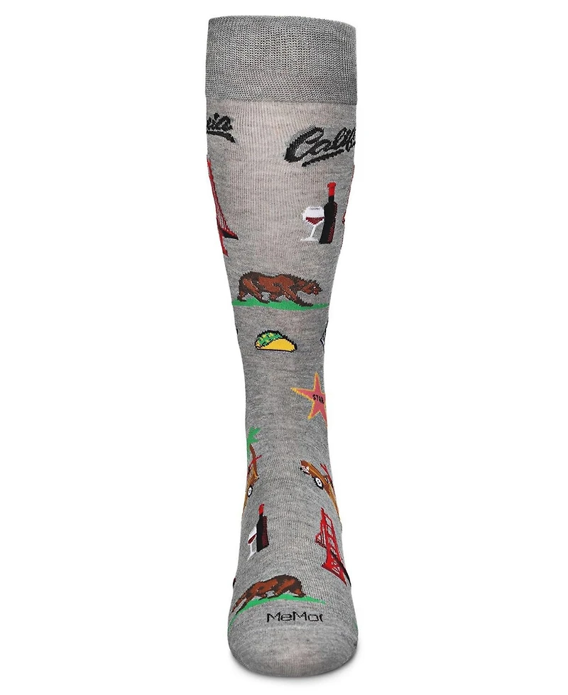 MeMoi Men's Destination Rayon from Bamboo Novelty Crew Socks
