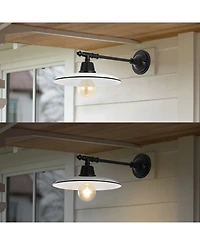 Bonner 12" 1-Light Farmhouse Industrial Indoor, Outdoor Iron Led Victorian Arm Sconce